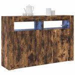 vidaXL Buffet Chêne fumé 116 x 30 x 75 cm Bois d'ingénierie