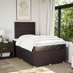 vidaXL Sommier à lattes de lit avec matelas Marron foncé 120x200 cm