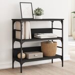 vidaXL Table console noir 75x32x75 cm bois d'ingénierie