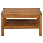 vidaXL Ensemble de canapés 2 Pièces et coussins blanc crème Acacia solide