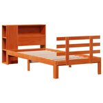 vidaXL Lit bibliothèque sans matelas cire marron 75x190 cm pin massif