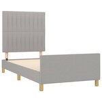 vidaXL Cadre de lit sans matelas gris clair 100x200 cm tissu
