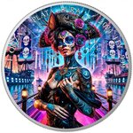 Pièce de monnaie en Argent g 31.1 (1 oz) Millésime 2024 DIA DE LOS MUERTOS