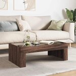 vidaXL Table basse avec LED infini chêne marron 90x50x30 cm