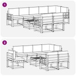 vidaXL Ensemble de canapés d'extérieur 9 pc Blanc et anthracite