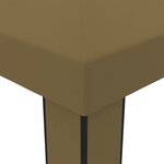 vidaXL Tonnelle avec double toit 3x6 m Taupe 180 g/m²