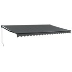 vidaXL Auvent rétractable anthracite 5x3 m tissu et aluminium