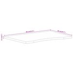 vidaXL Dessus de bureau avec courbe 80x50x2 5 cm manguier massif brut