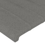 vidaXL Tête de lit avec oreilles Gris foncé 183x16x118/128 cm Tissu