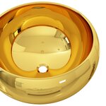 vidaXL Lavabo 40 x 15 cm Céramique Doré