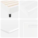 vidaXL Lit box spring avec matelas blanc 160 x 200 cm  simili cuir
