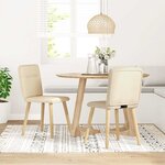 vidaXL Chaises à manger lot de 2 crème tissu