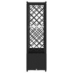 vidaXL Lit Élevé avec Treillis et Toit Noir 202 x 40 x 136 cm PP