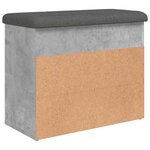 vidaXL Banc à chaussures gris béton 62x32x50 cm bois d'ingénierie