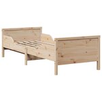 vidaXL Cadre de lit Marron 80 x 200 cm Bois d'ingénierie
