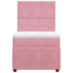 vidaXL Sommier à lattes de lit et matelas Rose 80x200 cm Velours