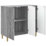 vidaXL Buffet Sonoma gris 89 x 34 5 x 80 cm Bois d'ingénierie