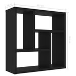 vidaXL Étagère murale Noir 45 1x16x45 1 cm Bois d’ingénierie