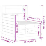 vidaXL Canapé de jardin accoudoir 69x62x70 5 cm bois massif de pin