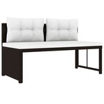 vidaXL Salon de jardin 4 Pièces Résine tressée Marron