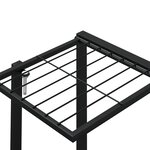 vidaXL Jardinière avec roues 94 5x24 5x91 5 cm Noir Fer
