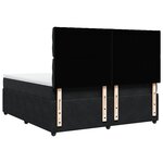 vidaXL Sommier à lattes de lit avec matelas Noir 180x200 cm Velours