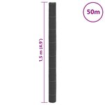 vidaXL Membrane anti-mauvaises herbes noir 1 5x50 m PP