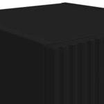 vidaXL Meuble TV mural Noir 30 x 31 x 80 cm Bois d'ingénierie