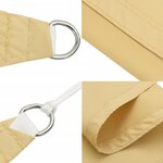 vidaXL Voile d'ombrage sable 3 5x3 5x4 9 m 100   polyester oxford