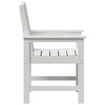 Chaises de Jardin vidaXL 4 Pièces Blanches 65 5x55 5x88 cm HDPE