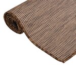 vidaXL Tapis à tissage plat d'extérieur 140x200 cm Marron