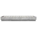 vidaXL Cadre de lit gris béton 75x190 cm bois d'ingénierie