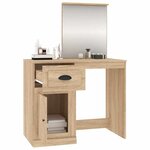 vidaXL Coiffeuse avec miroir chêne sonoma 90x50x132 5 cm