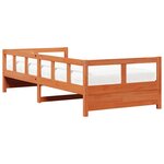 vidaXL Lit de jour avec matelas cire marron 90x200 cm bois pin massif