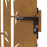 vidaXL Portail de jardin 85x200 cm acier corten design de bambou