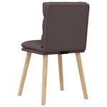 vidaXL Chaises à manger lot de 4 marron foncé tissu