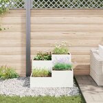 vidaXL Cache-pot de jardin Blanc 100 x 100 x 60 cm Acier