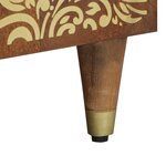 vidaXL Table de chevet 50x33x60 cm en bois solide de manguier