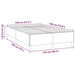 vidaXL Cadre de lit sans matelas marron foncé 120x190 cm tissu