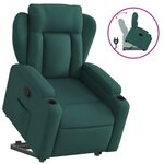 vidaXL Fauteuil inclinable vert foncé tissu