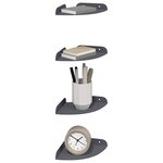 vidaXL Étagère Flottante d'Angle 4 pc Anthracite 15 x 15 x 2 cm