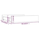 vidaXL Tiroirs de lit 2 Pièces blanc Bois de pin massif
