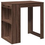 vidaXL Table de bar chêne marron 102x70x103 5 cm bois d'ingénierie