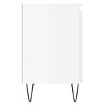 vidaXL Table de chevet blanc brillant 40x30x50 cm bois d’ingénierie
