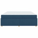 vidaXL Cadre de lit avec matelas Bleu 200 x 200 cm tissu