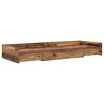 vidaXL Cadre de lit Bois Ancien 98 5 x 200 cm Bois d'ingénierie