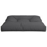 vidaXL Coussin de palette noir 80x80x12 cm tissu