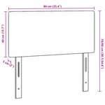 Tête de lit LED vidaXL Design Simple Crème 90 cm Tissu Cordon