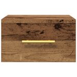 tables de chevet vidaXL 2 Pièces murales en vieux bois 35x35x20 cm
