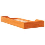 vidaXL Cadre de lit surélevé Marron cire 80 x 220 cm